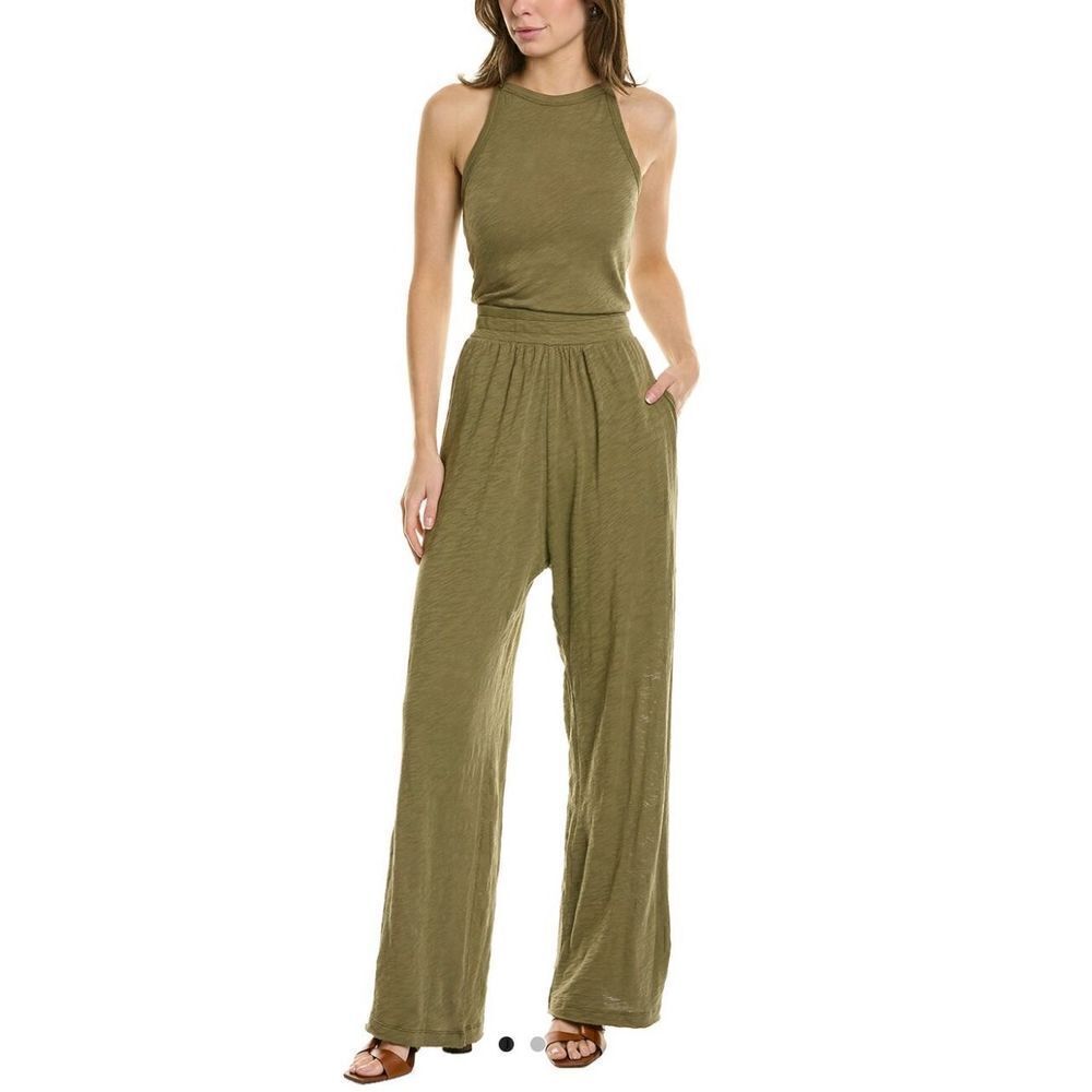 ATM Anthony Thomas Melillo Wide Leg Jumpsuit in Seaweed NWT Size Small
